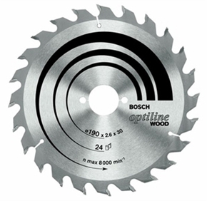 Bosch Circular saw blade Optiline Wood 190 x 20/16