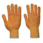 Gripper Gloves Orange High Grip PVC